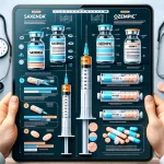 تصویر زیر یک مقایسه بین آمپولهای Saxenda و Ozempic را نشان میدهد