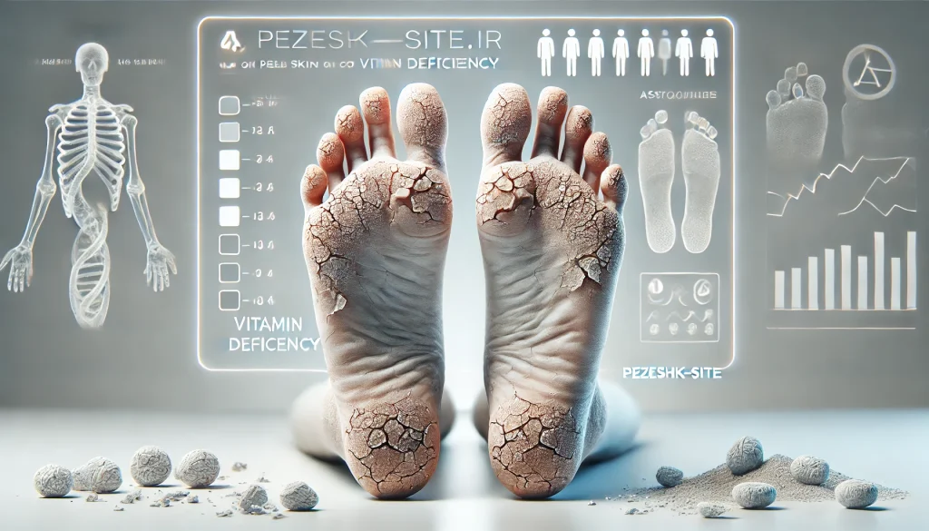 پوستهشدن کف پا به دلیل کمبود ویتامین