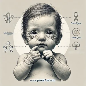 نوزاد مبتلا به سندرم ادواردز با نقص‌های صورت و جسمی مشخص
