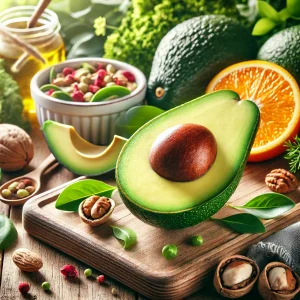 یک بشقاب حاوی آووکادو تازه و سالم با تکه‌های بریده‌شده