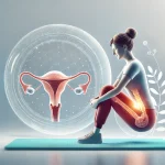 زنی که تمرین کگل برای تقویت عضلات کف لگن انجام میدهد