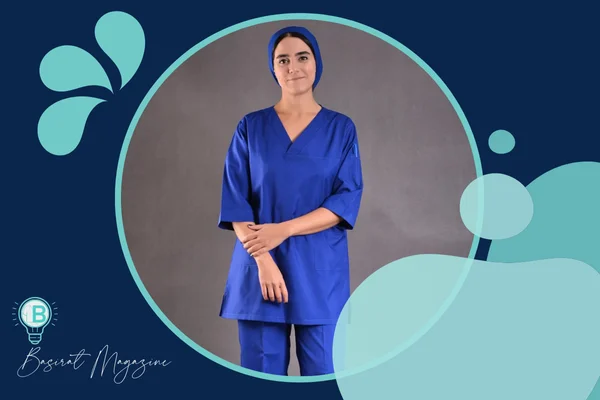ست اسکراب پزشکی زنانه آبی