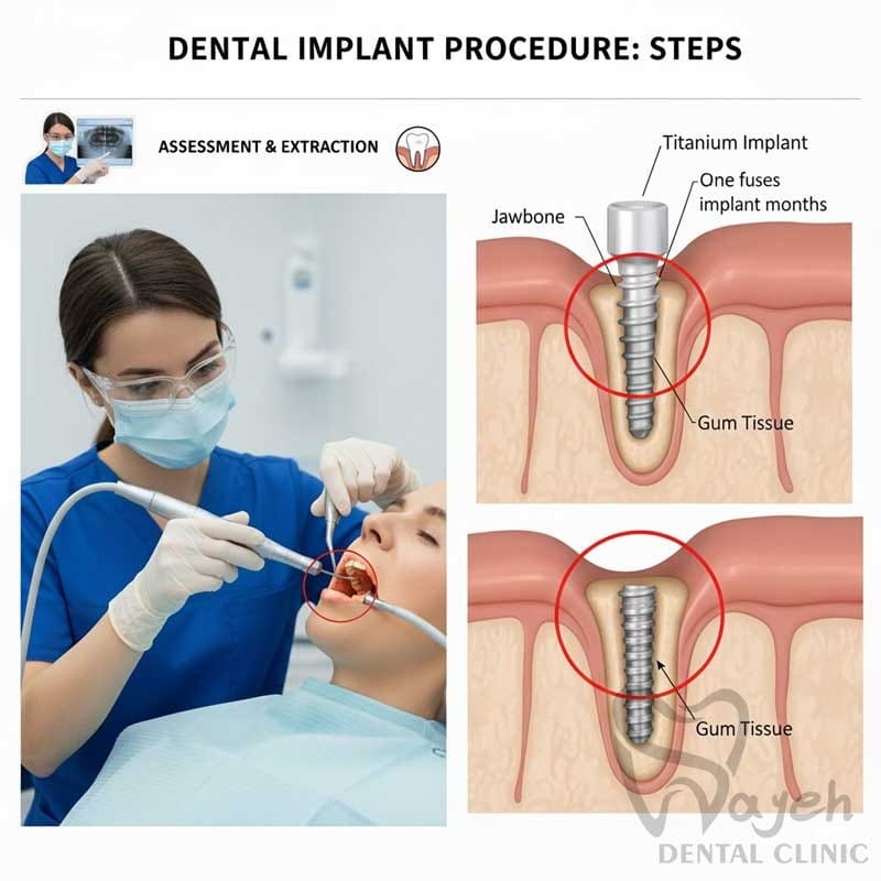 صفر تا صد مراحل ایمپلنت دندان (به ترتیب و تصویری)