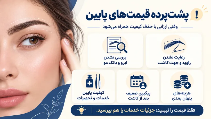 قیمت پایین کاشت ابرو